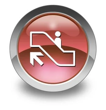 Icon, Button, Pictogram Escalator Up Stock Illustration