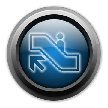 Icon, Button, Pictogram Escalator Up Stock Illustration
