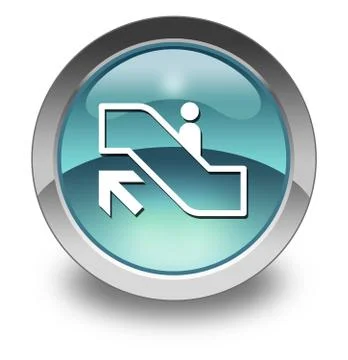 Icon, Button, Pictogram Escalator Up Stock Illustration