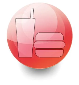 Icon, Button, Pictogram Fast Food Illustrazione stock