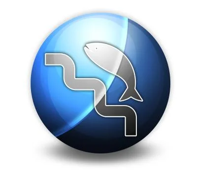 Icon, Button, Pictogram Fish Ladder Stock Illustration