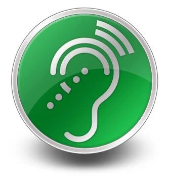 Icon, Button, Pictogram Hearing Impairrment Stock Illustration