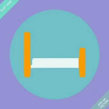 Icon, Button, Pictogram with Hotel, Lodging symbol Stock Illustration