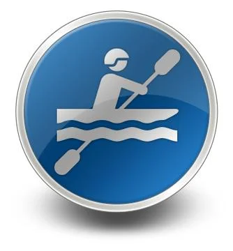 Icon, Button, Pictogram Kayaking Stock Illustration