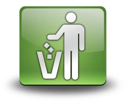 Icon, button, pictogram litter container Stock Illustration
