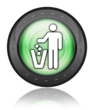 Icon, button, pictogram litter container Stock Illustration