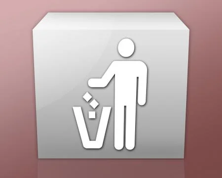 Icon, button, pictogram litter container Stock Illustration