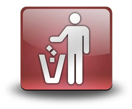 Icon, button, pictogram litter container Stock Illustration