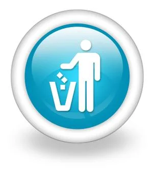 Icon, button, pictogram litter container Ilustración de archivo