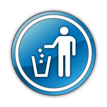 Icon, button, pictogram litter container Stock Illustration