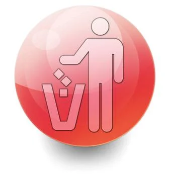 Icon, button, pictogram litter container Ilustración de archivo