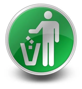Icon, button, pictogram litter container Stock-Illustration