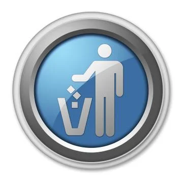 Icon, button, pictogram litter container Stock Illustration