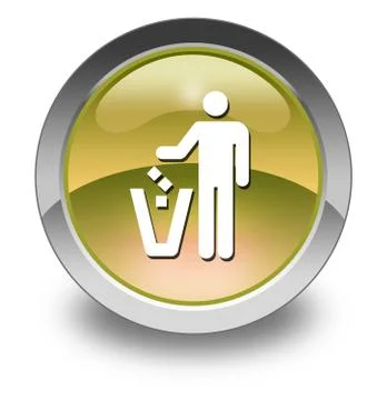 Icon, button, pictogram litter container Stock Illustration