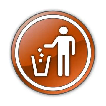 Icon, button, pictogram litter container Stock Illustration