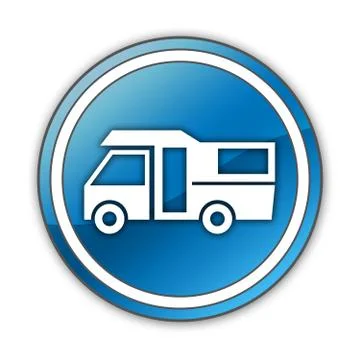 Icon, button, pictogram motorhome Illustrazione stock