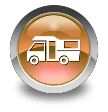 Icon, button, pictogram motorhome Stock Illustration