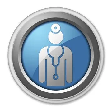 Icon, button, pictogram physician Ilustração Stock