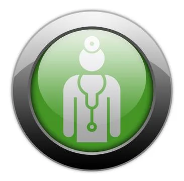 Icon, button, pictogram physician Illustrazione stock