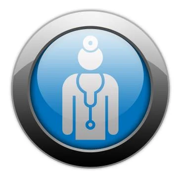 Icon, button, pictogram physician Illustrazione stock