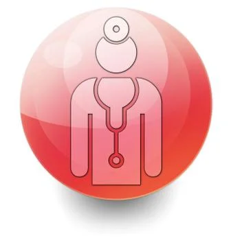 Icon, button, pictogram physician Stock Illustration