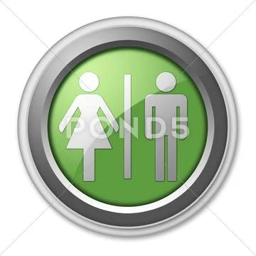 Icon, button, pictogram restrooms Stock Illustration