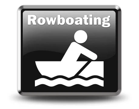 Icon, Button, Pictogram Rowboating Stock Illustration