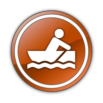 Icon, Button, Pictogram Rowboating Stock Illustration