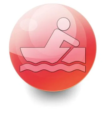 Icon, Button, Pictogram Rowboating Stock Illustration