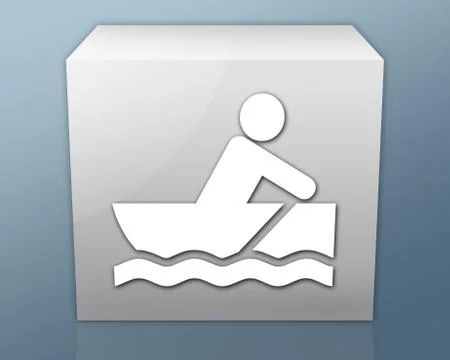 Icon, Button, Pictogram Rowboating Stock Illustration