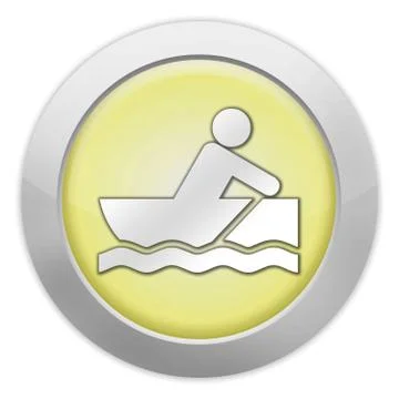 Icon, Button, Pictogram Rowboating Illustrazione stock