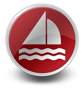 Icon, button, pictogram sailing Stock Illustration