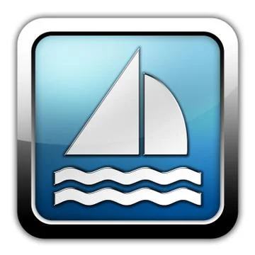 Icon, button, pictogram sailing Stock Illustration