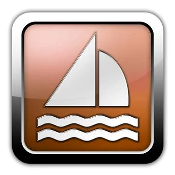 Icon, button, pictogram sailing Illustrazione stock