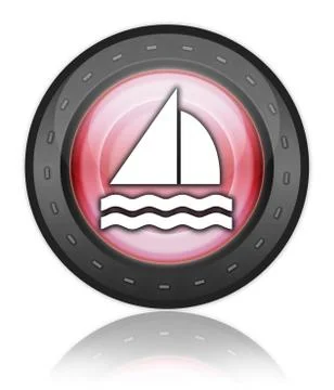 Icon, button, pictogram sailing Ilustración de archivo