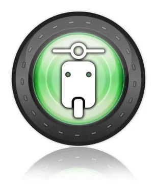 Icon, button, pictogram scooter Stock Illustration