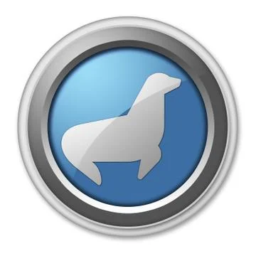 Icon, button, pictogram seal Illustrazione stock