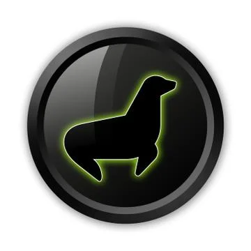 Icon, button, pictogram seal Illustrazione stock