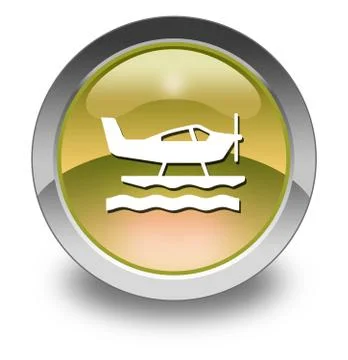 Icon, button, pictogram seaplane Stock Illustration