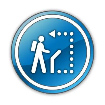 Icon, Button, Pictogram Self-Guiding Trail Stock Illustration