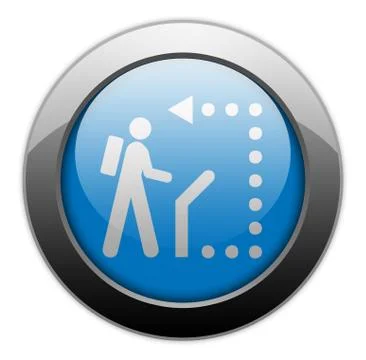 Icon, Button, Pictogram Self-Guiding Trail Stock Illustration