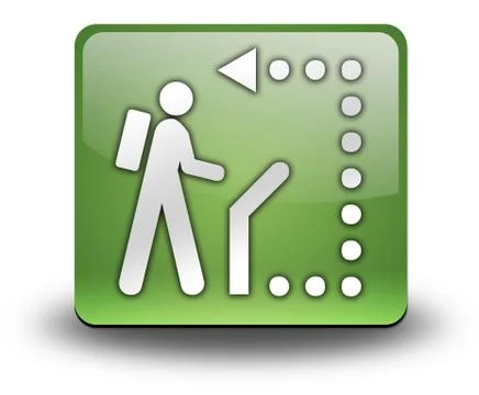 Icon, Button, Pictogram Self-Guiding Trail Stock Illustration