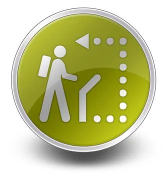 Icon, Button, Pictogram Self-Guiding Trail Ilustração Stock