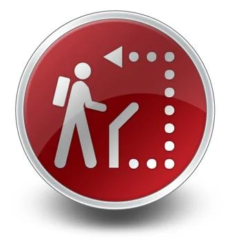 Icon, Button, Pictogram Self-Guiding Trail Ilustração Stock