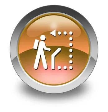 Icon, Button, Pictogram Self-Guiding Trail Illustrazione stock