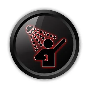 Icon, button, pictogram shower Stock Illustration