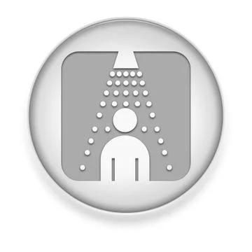 Icon, button, pictogram shower Illustrazione stock