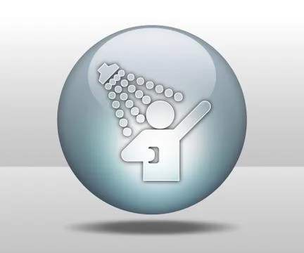 Icon, button, pictogram shower Stock Illustration