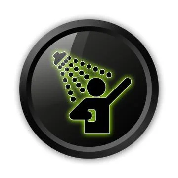 Icon, button, pictogram shower Stock Illustration