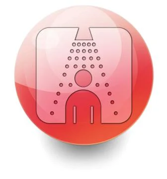 Icon, button, pictogram shower Stock Illustration